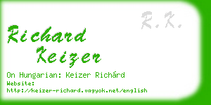 richard keizer business card